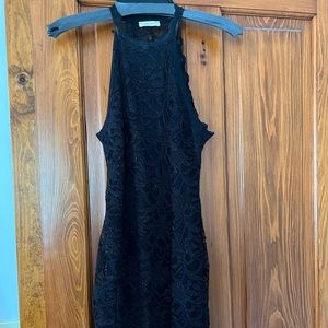 VOXX Black Mini Lace Party Dress